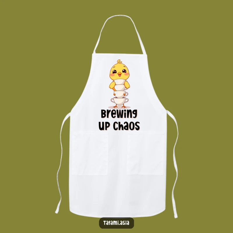Funny Yellow Bird Teacup Apron: Cook and Laugh with Hilarious Kitchen Style