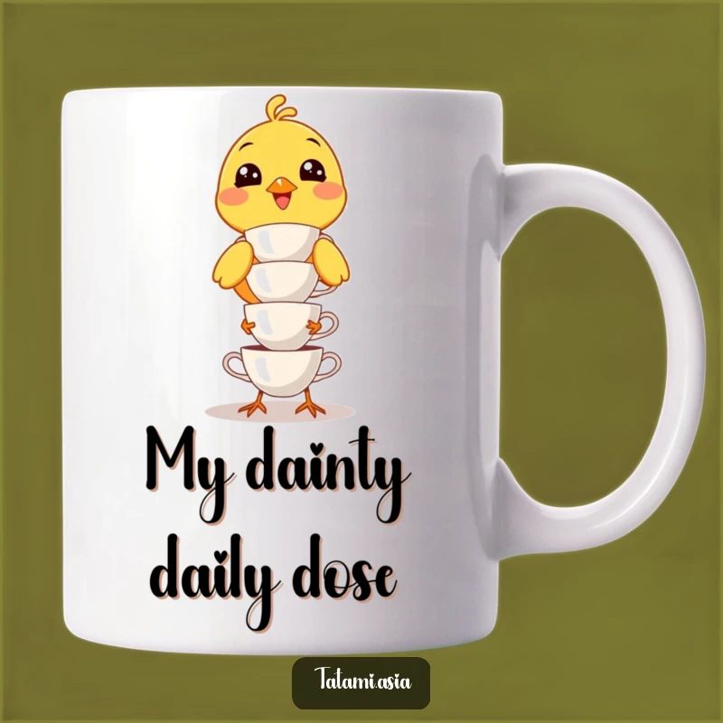 Funny Yellow Bird Teacup Balancing Mug: A Hilarious Gift for Bird Lovers