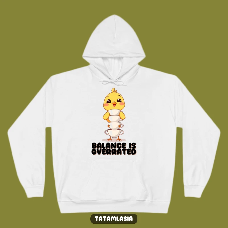 Cozy Funny Yellow Bird Teacup Hoodie: Warm Your Heart and Funny Bone