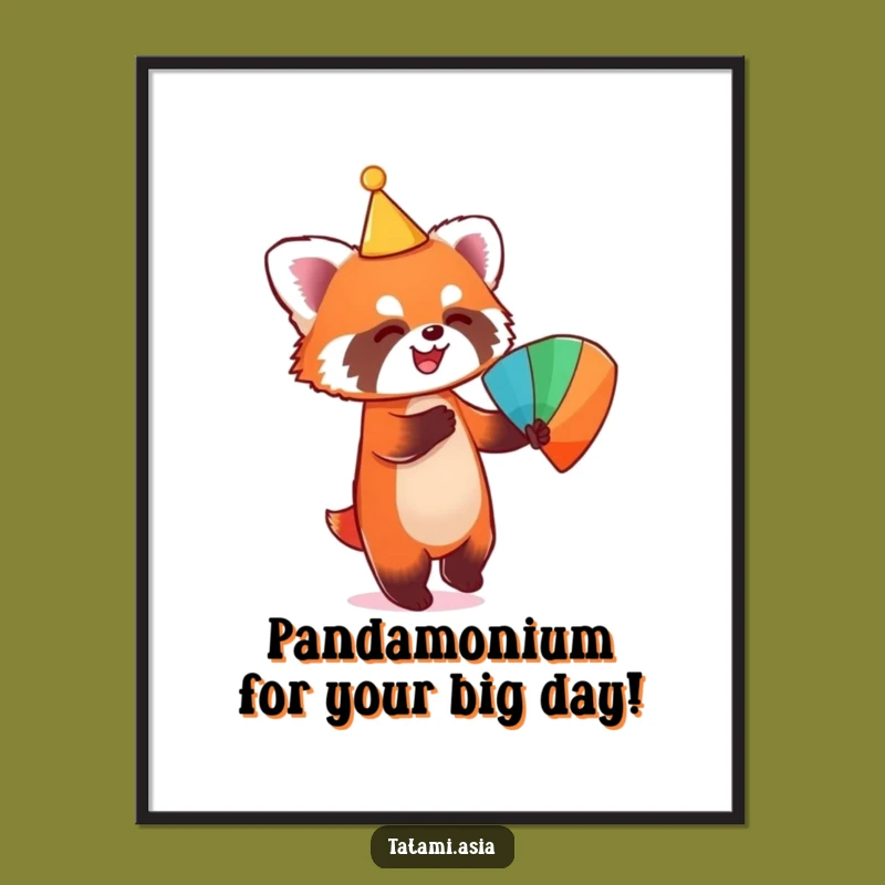 Free Printable Wall Art: Dancing Red Panda for a Playful, Joyful, and Whimsical Decor Accent