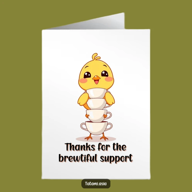 Free Printable Funny Bird Teacup Thank You Card - Adorable Downloadable Humor