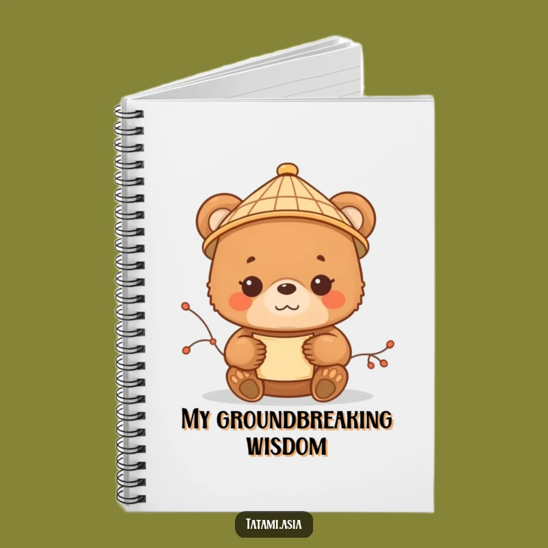 Funny Bear Cub Scroll Notebook: Jot Down Your Thoughts with Peaceful Art