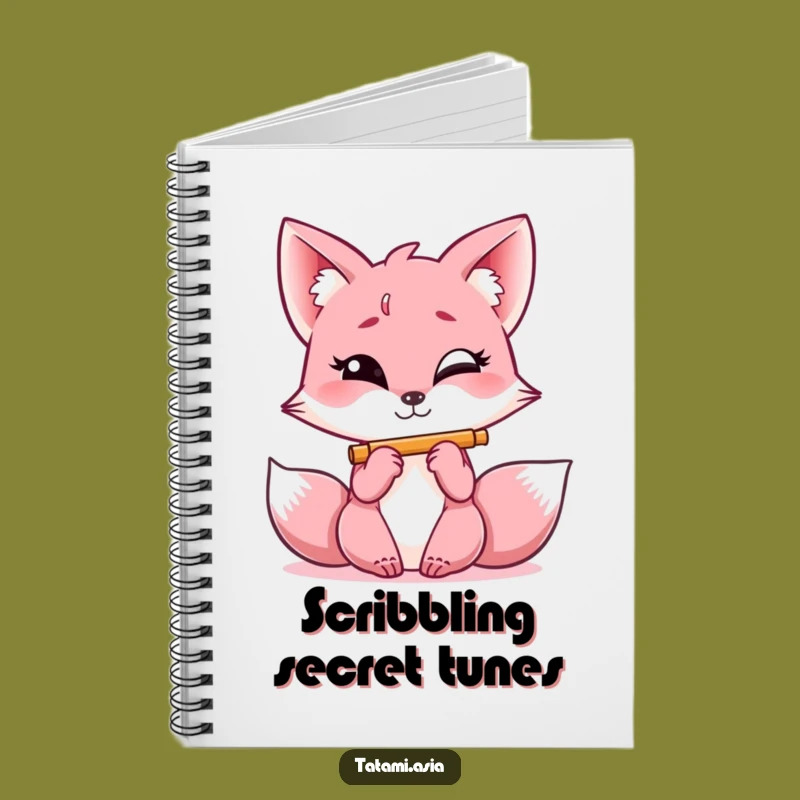 Funny Pink Fox Flute Notebook: Compose Your Thoughts with Hilarious Art