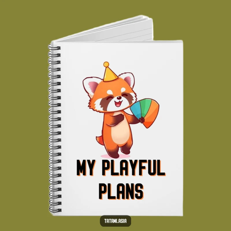 Funny Red Panda Dance Notebook: Conical Hat Journal Gift